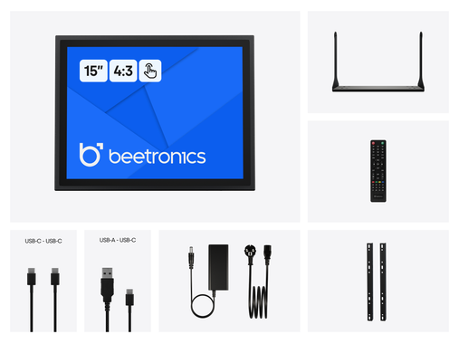 15 Zoll Touchscreen Metall (4:3)