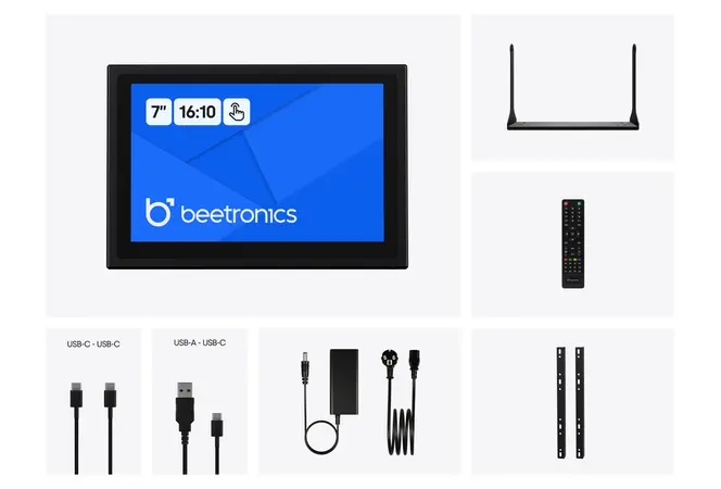 7 Zoll Touchscreen Metall